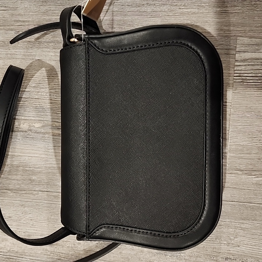 Michael Kors Black Lucie Small Saddle Crossbody Bag - Picture 3 of 4